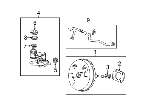 2012 Acura TSX Hydraulic System Master Cylinder Assembly Diagram for 46100-TA1-A01