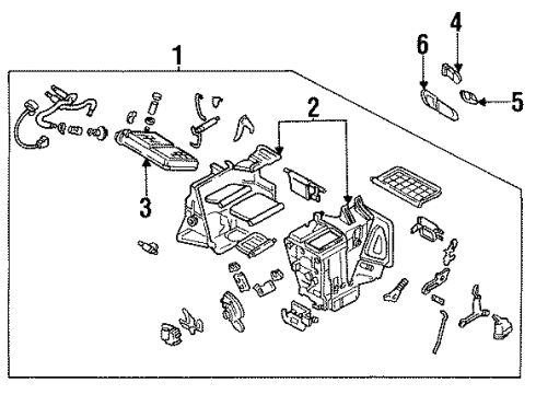 1995 Infiniti Q45 Heater Components Heating Unit Assy-Front Diagram for 27110-67U00