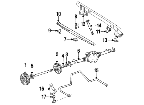 1995 GMC K1500 Suburban Rear Brakes Axle Seal Diagram for 19180849