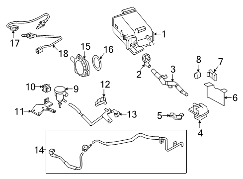 2018 Infiniti Q60 Emission Components Valve Assembly - Control Diagram for 14930-1MG0B