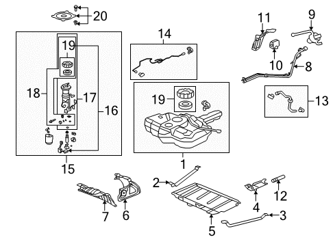 2011 Honda Fit Fuel Injection Injector Assembly, Fuel Diagram for 16450-RNA-A01