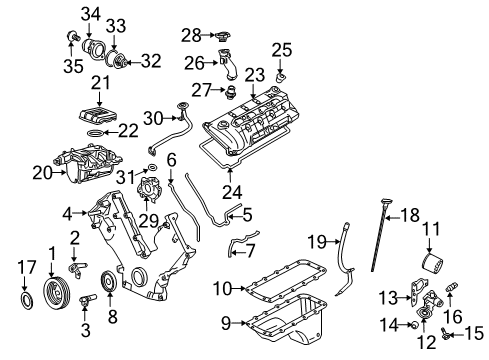 2005 Lincoln Navigator Senders Support Gasket Diagram for F65Z-6840-B