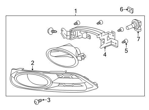 2013 Honda Civic Chassis Electrical - Fog Lamps Foglight Unit, Driver Side (Coo) Diagram for 33951-TY0-305