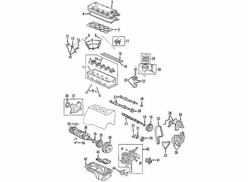 1998 Honda Odyssey Variable Valve Timing Cover, Timing Belt (Lower) Diagram for 11810-PAA-800