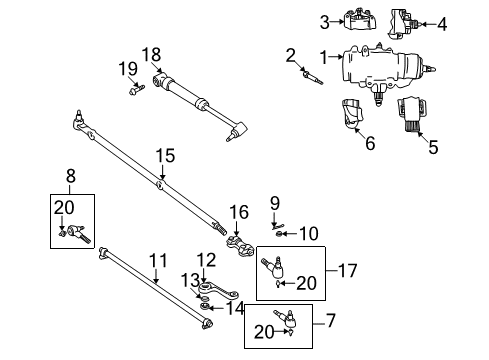 1997 Jeep Wrangler P/S Pump & Hoses, Steering Gear & Linkage Tube-Tie Rod Diagram for 52005743AC