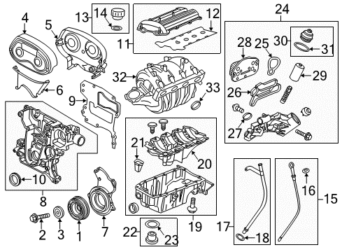 2012 Chevrolet Sonic Filters Cooler Assembly Gasket Diagram for 55353319
