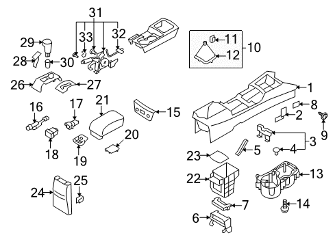 2010 Hyundai Elantra Switches Stop Lamp Switch Assembly Diagram for 93810-3K000