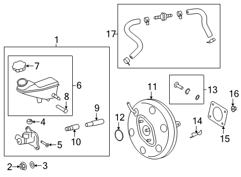 2019 Kia Forte Hydraulic System Hose Assembly-Brake Booster Vacuum Diagram for 59130-F2400