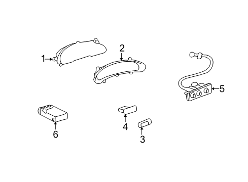 1995 Pontiac Sunfire Cluster & Switches Module Diagram for 22578509