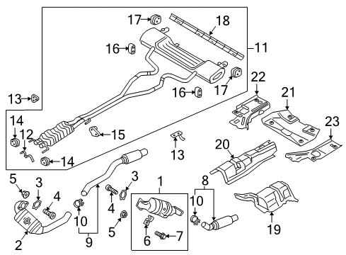 2018 Lincoln Continental Exhaust Components Flex Tube Diagram for GD9Z-5G203-B