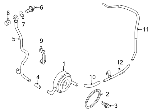 2013 Nissan Pathfinder Oil Cooler Ring-Rubber Diagram for 21304-JA11A
