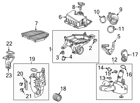 2021 Acura ILX Powertrain Control Tube Assembly D, Air In. Diagram for 17257-R4H-A00