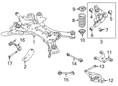 2022 Nissan Altima Rear Suspension Rod Complete Radius Diagram for 55110-ZX00B
