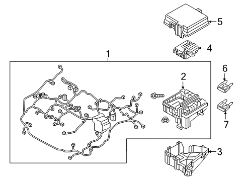2016 Hyundai Tucson Wiring Harness Pcb Block Assembly Diagram for 91950-D3240