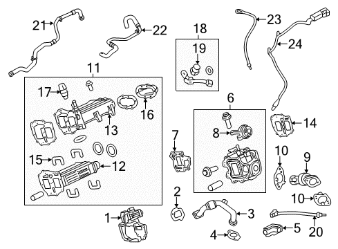2011 Ford F-250 Super Duty Emission Components Oil/Air Separator Diagram for DC3Z-6A785-C