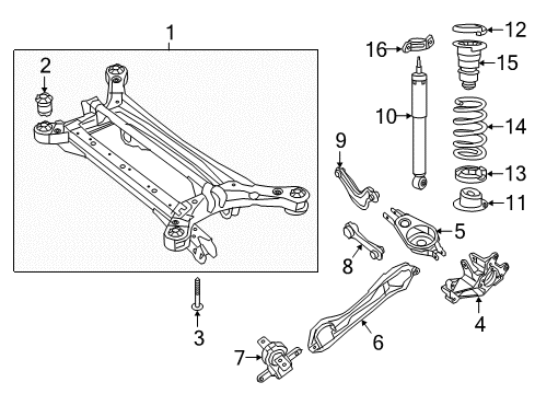 2017 Chrysler Pacifica Rear Suspension Components, Lower Control Arm, Ride Control Knuckle-Rear Diagram for 68218017AC