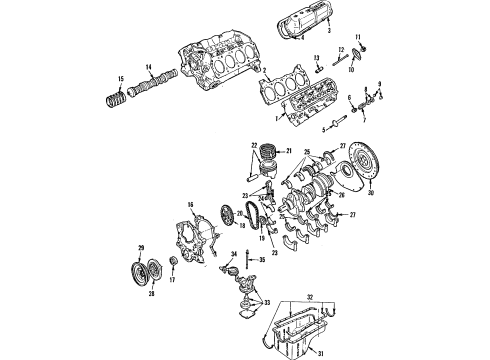 1984 Mercury Grand Marquis Engine & Trans Mounting Cylinder Head Gasket Diagram for F1ZZ-6051-A
