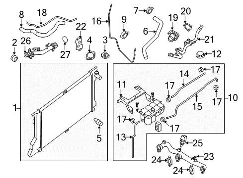 2016 Nissan NV2500 Powertrain Control Gasket-Water Inlet Diagram for 13050-ZA000