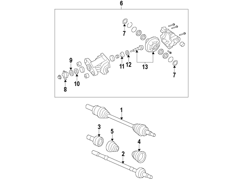 2015 Chevrolet Camaro Rear Axle, Axle Shafts & Joints, Differential, Drive Axles, Propeller Shaft Ring & Pinion Diagram for 22813040