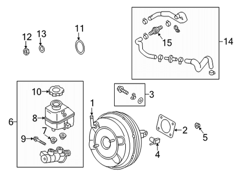 2020 Genesis G90 Hydraulic System Hose Assembly-Brake Booster Vacuum Diagram for 59130-B1100