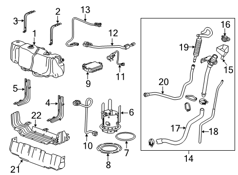 2018 GMC Sierra 2500 HD Emission Components Oil/Air Separator Diagram for 12672595