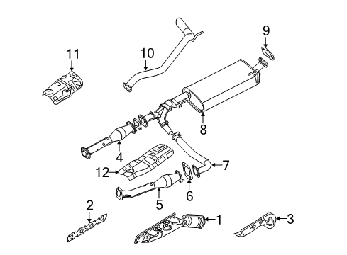 2007 Nissan Armada Exhaust Components Exhaust Tube Assembly, Center Diagram for 20030-ZE00B