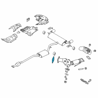 OEM Lincoln Converter & Pipe Gasket Diagram - EJ7Z-6L612-A