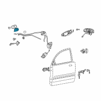 OEM Hyundai Interior Door Handle Assembly, Right Diagram - 82620-3D010