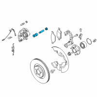 OEM 2018 Ford Focus Caliper Mount Kit Diagram - CV6Z-2C150-A