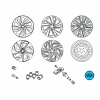 OEM Hyundai Ioniq Wheel Hub Cap Assembly Diagram - 52960-3S110