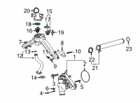 OEM Chevrolet Silverado Thermostat Seal Diagram - 12680544