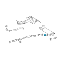 OEM Toyota Center Pipe Gasket Diagram - 17451-0P022