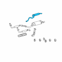 OEM Lexus Exhaust Tail Pipe Assembly Diagram - 17405-50040