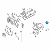 OEM Hyundai Elantra Coupe Engine Oil Filter Assembly Diagram - 26300-35504