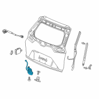 OEM 2018 Honda Odyssey Lock & Closer Assy., Tailgate Diagram - 74800-TLA-A51