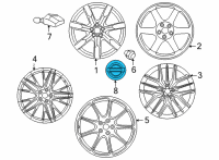 OEM Nissan Wheel Center Cap Diagram - 40342-62B0A