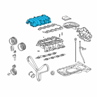 OEM Lexus Manifold Sub-Assembly, Intake Diagram - 17102-50041