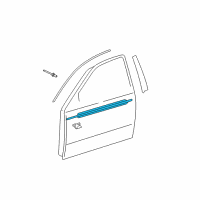 OEM Lexus Moulding Assy, Front Door Belt Diagram - 75710-53021