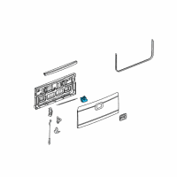 OEM GMC Sierra Handle Asm-Pick Up Box End Gate Latch *Black Diagram - 15997911