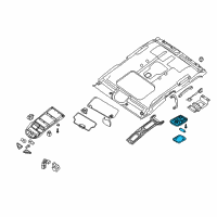 OEM Nissan Frontier Room Lamp Assy Diagram - 26410-7S12A