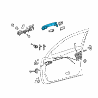 OEM Lexus Front Door Outside Handle Assembly, Right Diagram - 69210-60160-C0