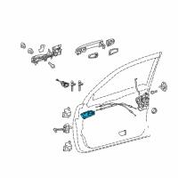 OEM Lexus Front Door Inside Handle Sub-Assembly Right Diagram - 67605-60060
