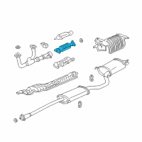OEM Acura Exhaust Converter Diagram - 18160-PGK-L00
