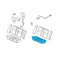 OEM Honda Civic Pad & Frame, RR. Seat Cushion Diagram - 82137-SNE-A01