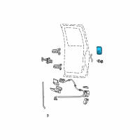 OEM Ford Handle, Outside Diagram - 7C3Z-2626601-AA