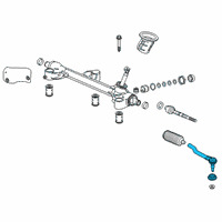 OEM Acura End, Passenger Side Tie Rod Diagram - 53540-TZ5-A01