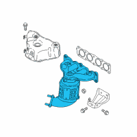 OEM Kia Exhaust Manifold Catalytic Assembly Diagram - 285102GCG0