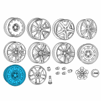 OEM Chrysler Steel Wheel 16 Inch Diagram - 5105078AB
