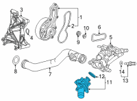 OEM Acura Cover, Thermostat Diagram - 19310-5A2-A02