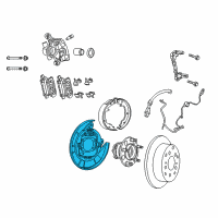 OEM Chrysler Plate-Rear Drum Brake Diagram - 68159652AA